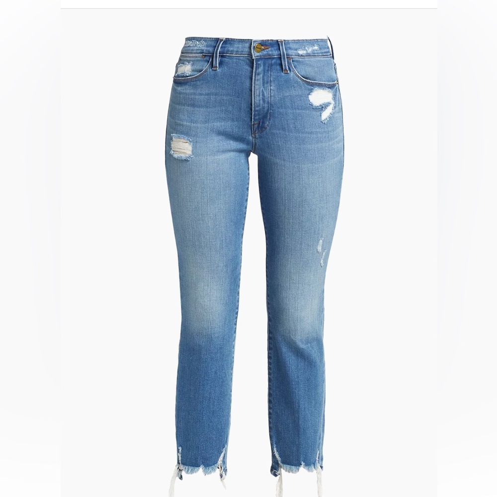 Frame Le High straight jeans distressed size 27